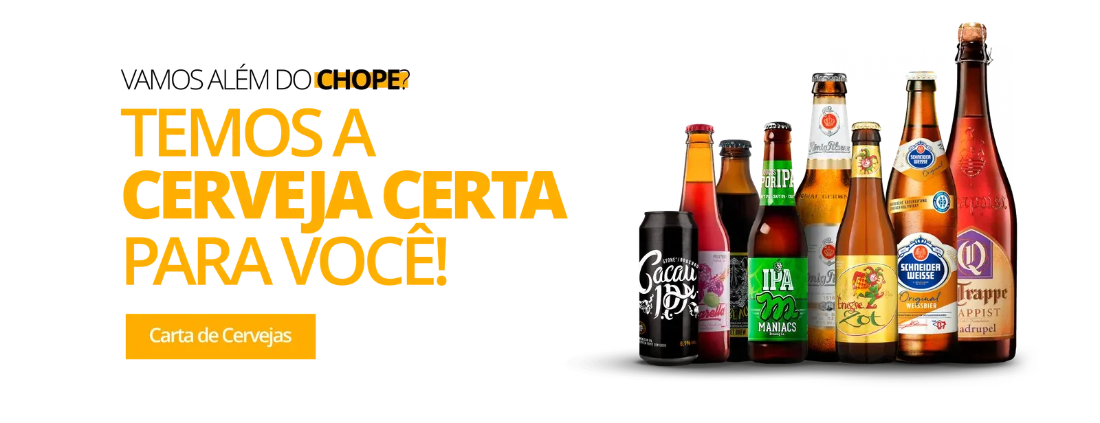Chope? Temos a cerveja certa